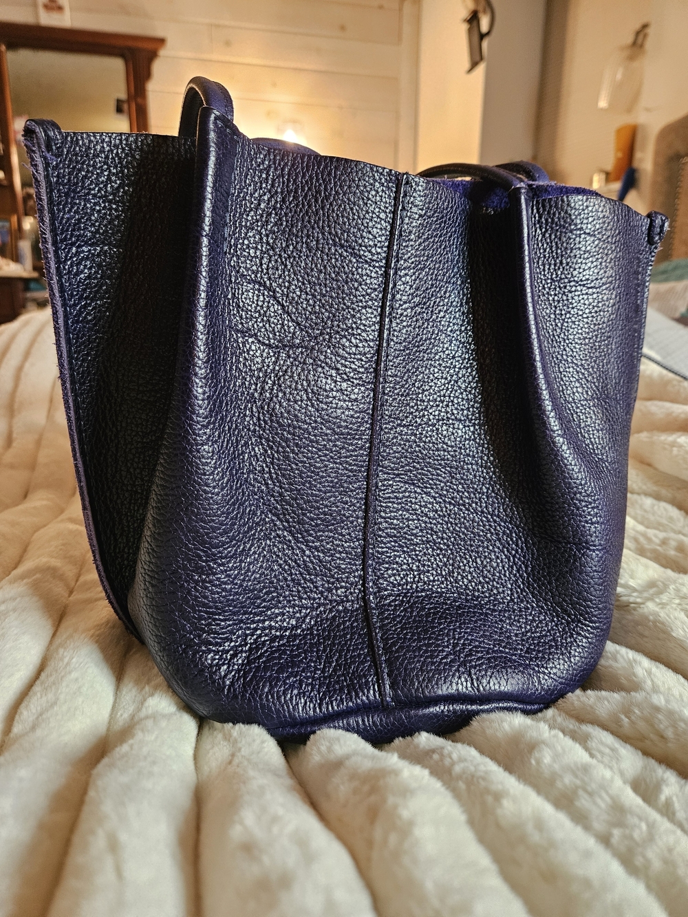 Portland Leather Goods Small Devan In Colbalt